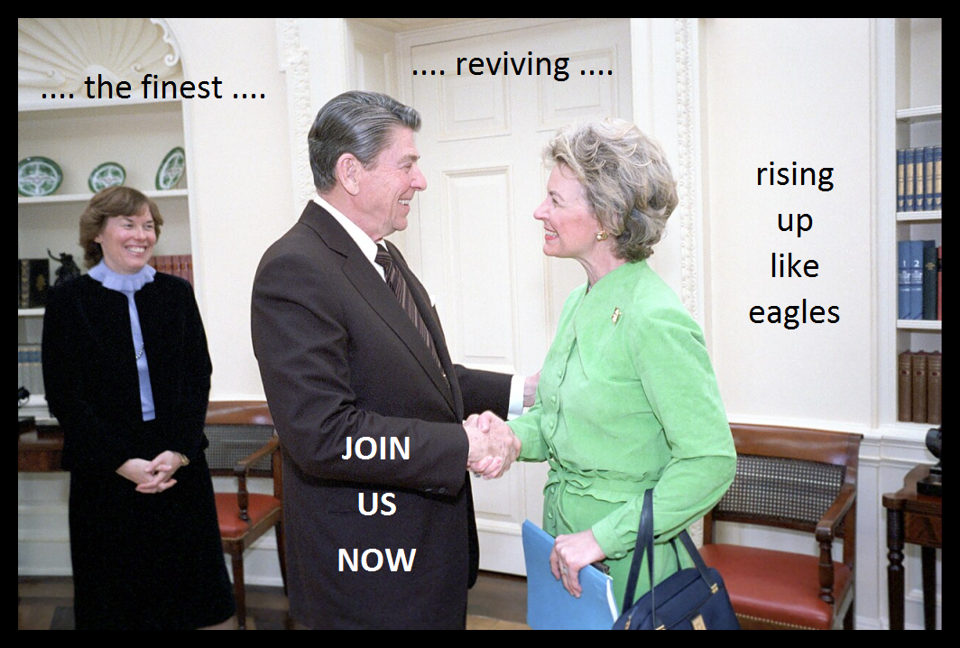 Melting Pot #9 Ronald Reagan And Phyllis  Schlafly And Theresa May